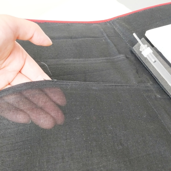 NWOT handmade cloth folder with embroidery - Picture 9 of 10